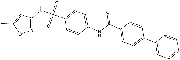 N-(4-{[(5-methylisoxazol-3-yl)amino]sulfonyl}phenyl)[1,1'-biphenyl]-4-carboxamide 结构式