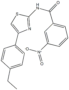 N-[4-(4-ethylphenyl)-1,3-thiazol-2-yl]-3-nitrobenzamide 结构式
