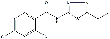 2,4-dichloro-N-(5-ethyl-1,3,4-thiadiazol-2-yl)benzamide 结构式