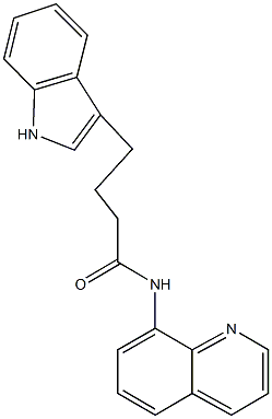 4-(1H-indol-3-yl)-N-(8-quinolinyl)butanamide 结构式