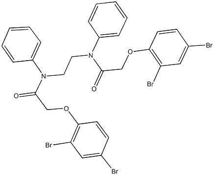 2-(2,4-dibromophenoxy)-N-(2-{[(2,4-dibromophenoxy)acetyl]anilino}ethyl)-N-phenylacetamide 结构式