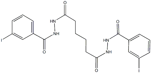 3-iodo-N'-{6-[2-(3-iodobenzoyl)hydrazino]-6-oxohexanoyl}benzohydrazide 结构式