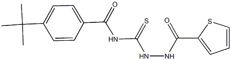 4-tert-butyl-N-{[2-(thien-2-ylcarbonyl)hydrazino]carbothioyl}benzamide 结构式