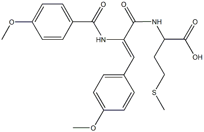 N-[2-[(4-methoxybenzoyl)amino]-3-(4-methoxyphenyl)acryloyl](methyl)homocysteine 结构式