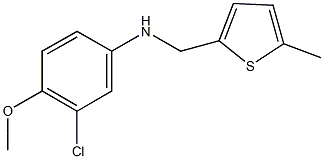 3-chloro-4-methoxy-N-[(5-methyl-2-thienyl)methyl]aniline 结构式