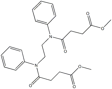 methyl 4-({2-[(4-methoxy-4-oxobutanoyl)anilino]ethyl}anilino)-4-oxobutanoate 结构式