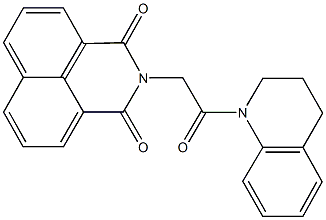 2-[2-(3,4-dihydro-1(2H)-quinolinyl)-2-oxoethyl]-1H-benzo[de]isoquinoline-1,3(2H)-dione 结构式