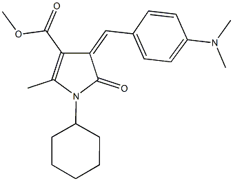 methyl 1-cyclohexyl-4-[4-(dimethylamino)benzylidene]-2-methyl-5-oxo-4,5-dihydro-1H-pyrrole-3-carboxylate 结构式