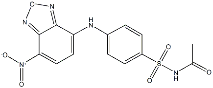 N-acetyl-4-({7-nitro-2,1,3-benzoxadiazol-4-yl}amino)benzenesulfonamide 结构式