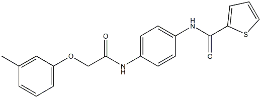 N-(4-{[2-(3-methylphenoxy)acetyl]amino}phenyl)-2-thiophenecarboxamide 结构式