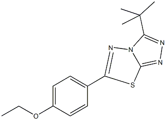 4-(3-tert-butyl[1,2,4]triazolo[3,4-b][1,3,4]thiadiazol-6-yl)phenyl ethyl ether 结构式