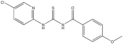 N-(5-chloro-2-pyridinyl)-N'-(4-methoxybenzoyl)thiourea 结构式