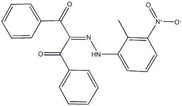 1,3-diphenylpropane-1,2,3-trione 2-({3-nitro-2-methylphenyl}hydrazone) 结构式