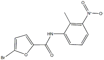 5-bromo-N-{3-nitro-2-methylphenyl}-2-furamide 结构式