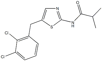 N-[5-(2,3-dichlorobenzyl)-1,3-thiazol-2-yl]-2-methylpropanamide 结构式