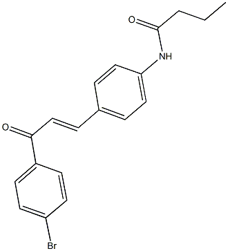 N-{4-[3-(4-bromophenyl)-3-oxo-1-propenyl]phenyl}butanamide 结构式