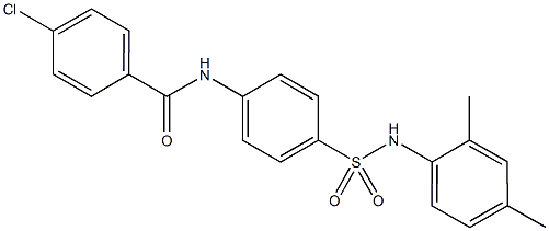 4-chloro-N-{4-[(2,4-dimethylanilino)sulfonyl]phenyl}benzamide 结构式