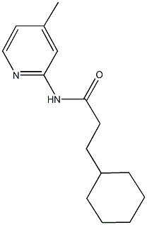 3-cyclohexyl-N-(4-methyl-2-pyridinyl)propanamide 结构式