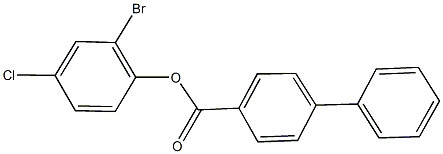 2-bromo-4-chlorophenyl [1,1'-biphenyl]-4-carboxylate 结构式