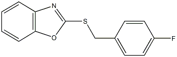 2-[(4-fluorobenzyl)sulfanyl]-1,3-benzoxazole 结构式