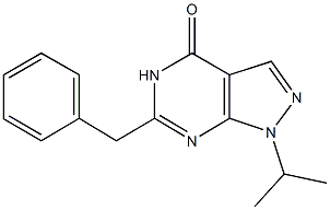 6-benzyl-1-isopropyl-1,5-dihydro-4H-pyrazolo[3,4-d]pyrimidin-4-one 结构式