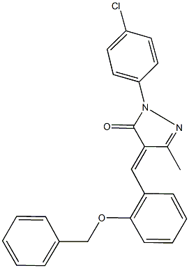 4-[2-(benzyloxy)benzylidene]-2-(4-chlorophenyl)-5-methyl-2,4-dihydro-3H-pyrazol-3-one 结构式