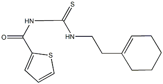 N-[2-(1-cyclohexen-1-yl)ethyl]-N'-(2-thienylcarbonyl)thiourea 结构式