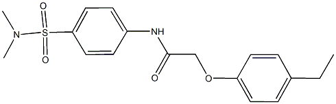 N-{4-[(dimethylamino)sulfonyl]phenyl}-2-(4-ethylphenoxy)acetamide 结构式