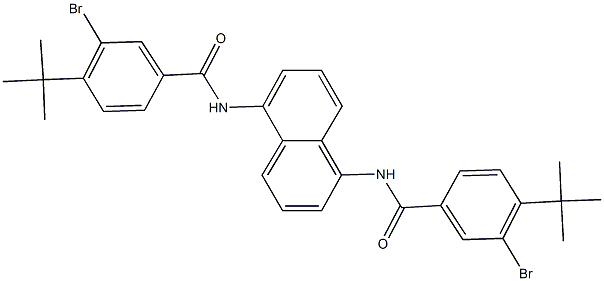 3-bromo-N-{5-[(3-bromo-4-tert-butylbenzoyl)amino]-1-naphthyl}-4-tert-butylbenzamide 结构式