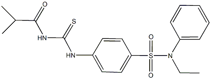 N-ethyl-4-{[(isobutyrylamino)carbothioyl]amino}-N-phenylbenzenesulfonamide 结构式