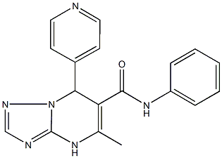 5-methyl-N-phenyl-7-(4-pyridinyl)-4,7-dihydro[1,2,4]triazolo[1,5-a]pyrimidine-6-carboxamide 结构式