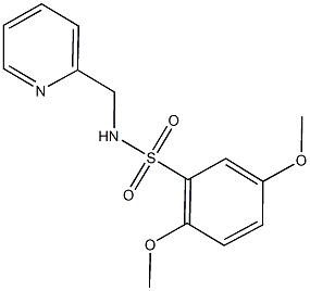 2,5-dimethoxy-N-(2-pyridinylmethyl)benzenesulfonamide 结构式