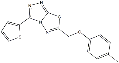 6-[(4-methylphenoxy)methyl]-3-(2-thienyl)[1,2,4]triazolo[3,4-b][1,3,4]thiadiazole 结构式