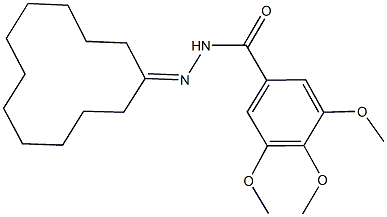 N'-cyclododecylidene-3,4,5-trimethoxybenzohydrazide 结构式