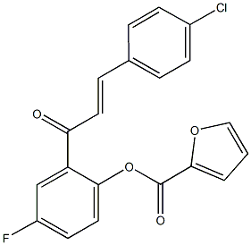 2-[3-(4-chlorophenyl)acryloyl]-4-fluorophenyl 2-furoate 结构式