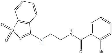 2-bromo-N-{2-[(1,1-dioxido-1,2-benzisothiazol-3-yl)amino]ethyl}benzamide 结构式