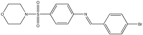 N-(4-bromobenzylidene)-N-[4-(4-morpholinylsulfonyl)phenyl]amine 结构式