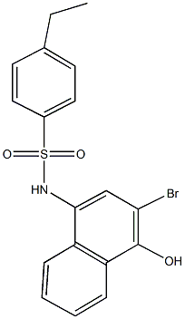 N-(3-bromo-4-hydroxy-1-naphthyl)-4-ethylbenzenesulfonamide 结构式