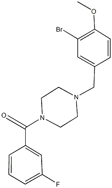 1-(3-bromo-4-methoxybenzyl)-4-(3-fluorobenzoyl)piperazine 结构式