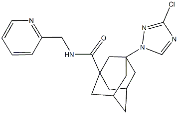 3-(3-chloro-1H-1,2,4-triazol-1-yl)-N-(2-pyridinylmethyl)-1-adamantanecarboxamide 结构式