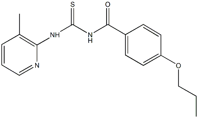 N-(3-methyl-2-pyridinyl)-N'-(4-propoxybenzoyl)thiourea 结构式