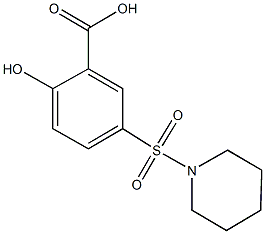 2-hydroxy-5-(1-piperidinylsulfonyl)benzoic acid 结构式
