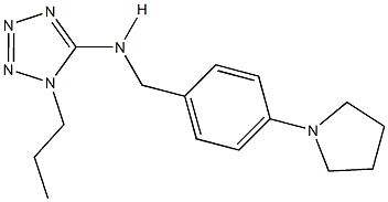 N-(1-propyl-1H-tetraazol-5-yl)-N-[4-(1-pyrrolidinyl)benzyl]amine 结构式