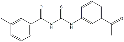 N-(3-acetylphenyl)-N'-(3-methylbenzoyl)thiourea 结构式