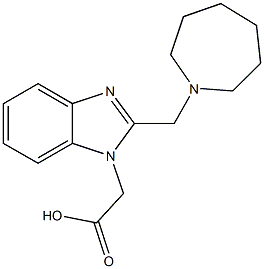 [2-(1-azepanylmethyl)-1H-benzimidazol-1-yl]acetic acid 结构式