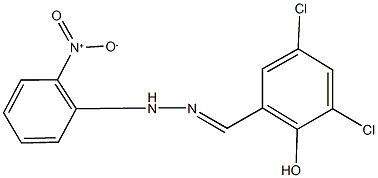 3,5-dichloro-2-hydroxybenzaldehyde {2-nitrophenyl}hydrazone 结构式