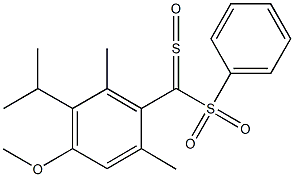 (3-isopropyl-4-methoxy-2,6-dimethylphenyl)(sulfinyl)methyl phenyl sulfone 结构式