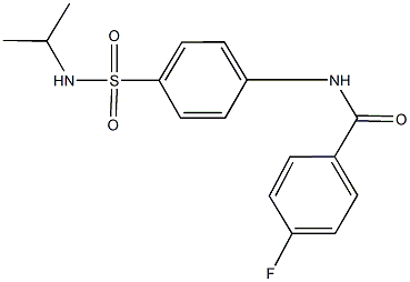 4-fluoro-N-{4-[(isopropylamino)sulfonyl]phenyl}benzamide 结构式