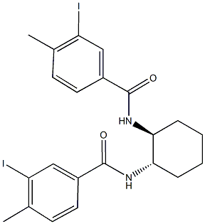 3-iodo-N-{2-[(3-iodo-4-methylbenzoyl)amino]cyclohexyl}-4-methylbenzamide 结构式