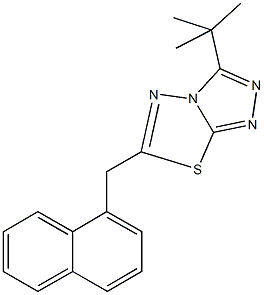 3-tert-butyl-6-(1-naphthylmethyl)[1,2,4]triazolo[3,4-b][1,3,4]thiadiazole 结构式